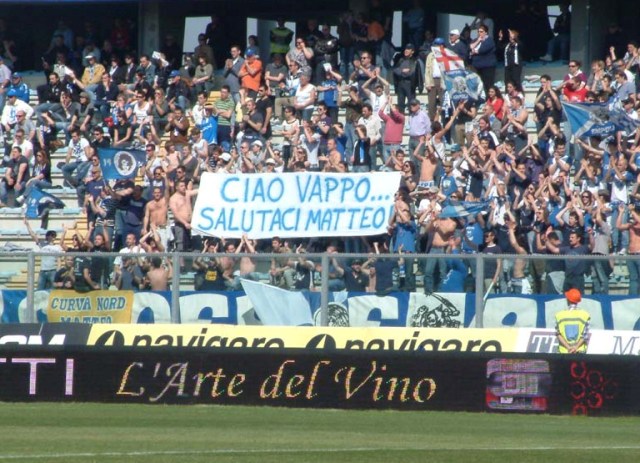 Empoli - Padova 10/11: i Rangers salutano il Vappo e il Bagna.
